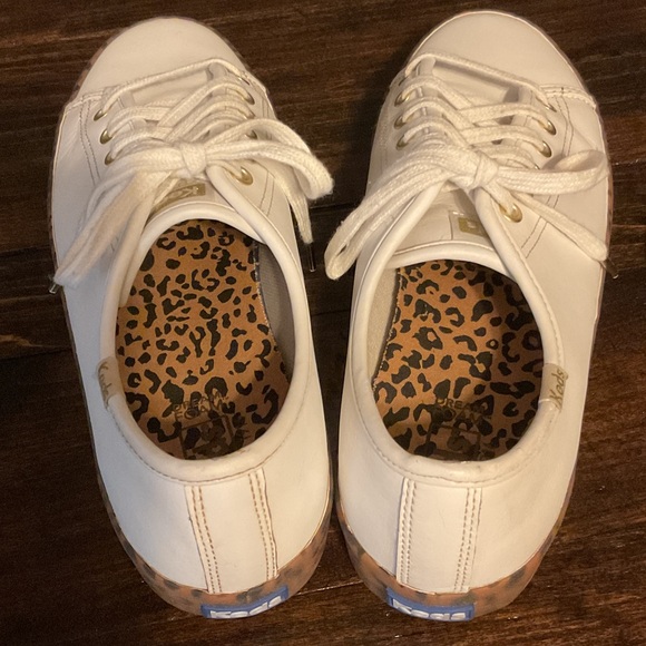 Leather Keds with Leopard Print Sole - Picture 5 of 8